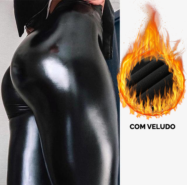 Kit 2 Calças Inverno HotLeg™ A calça de couro aveludada que combina luxo e conforto para encarar o frio com ousadia e elegância.