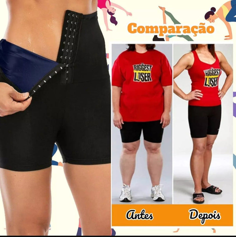 Doleshop® - Shorts de Compressão Feminino para Emagrecimento - Efeito Sauna