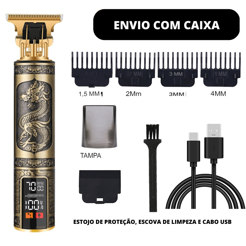 Máquina de Barbear Dragon Shaver® - Tecnologia de ponta e design moderno para uma Aparência Impecável