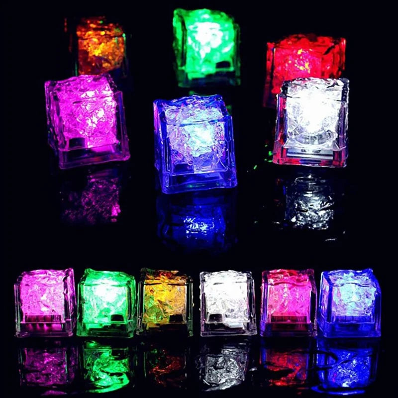 12 Peças de Jogo de Cubos de Gelos de LED com Ativação por Água!