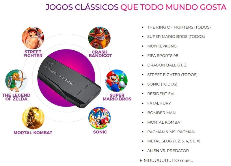 Game RetroPlay®  Entre em um universo de jogos com o nosso RetroPlay® - mais de 10 mil jogos clássicos em um só lugar!