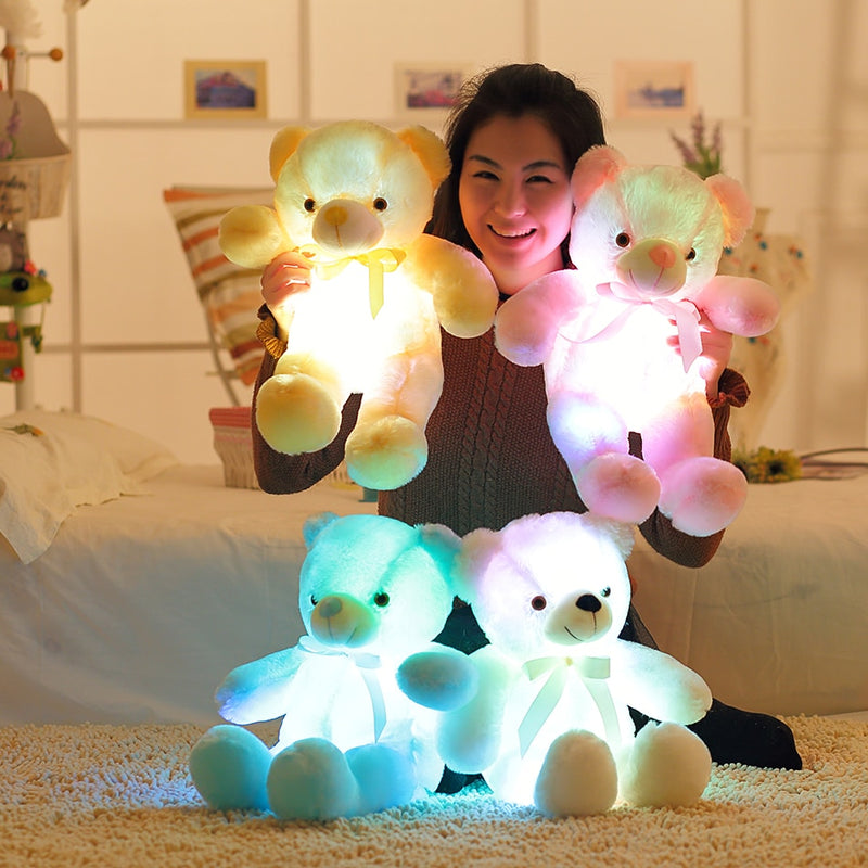 Urso De Pelúcia Iluminado 50 Cm