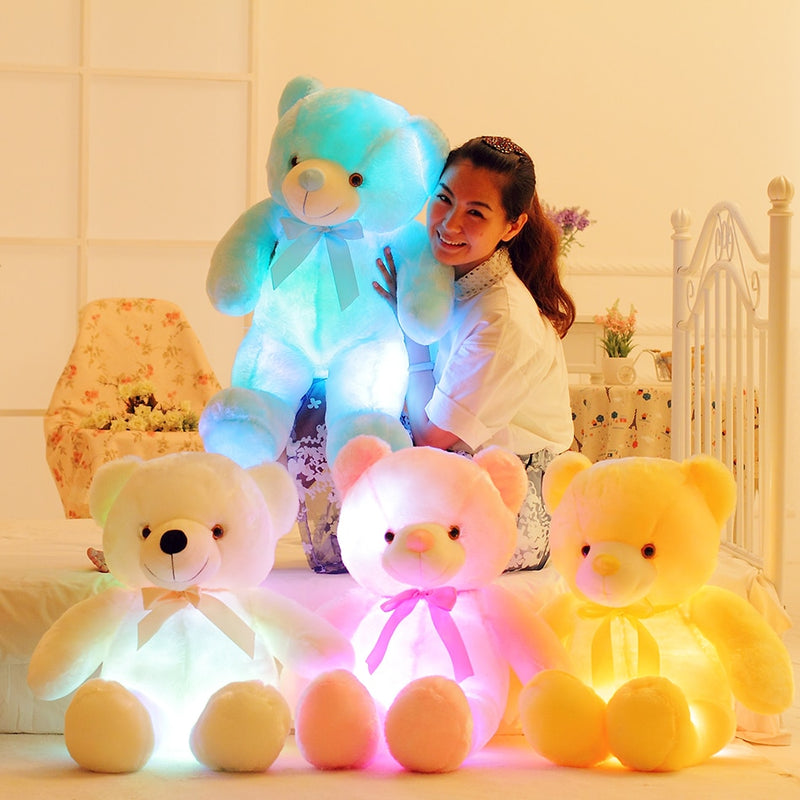 Urso De Pelúcia Iluminado 50 Cm