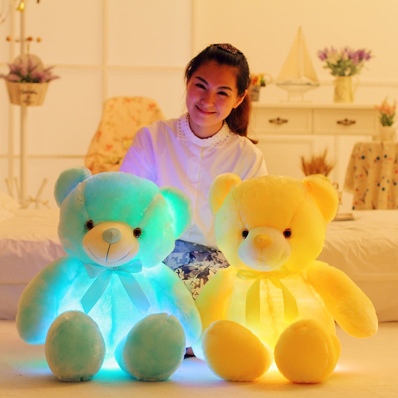 Urso De Pelúcia Iluminado 50 Cm