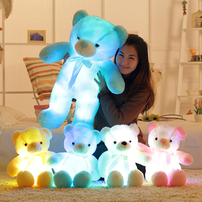 Urso De Pelúcia Iluminado 50 Cm