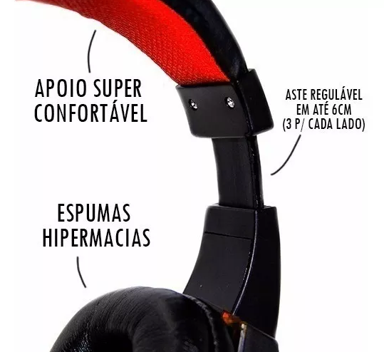 Headphone Gamer Haiz Deneb Led Fio Corda Microfone Frete Grátis